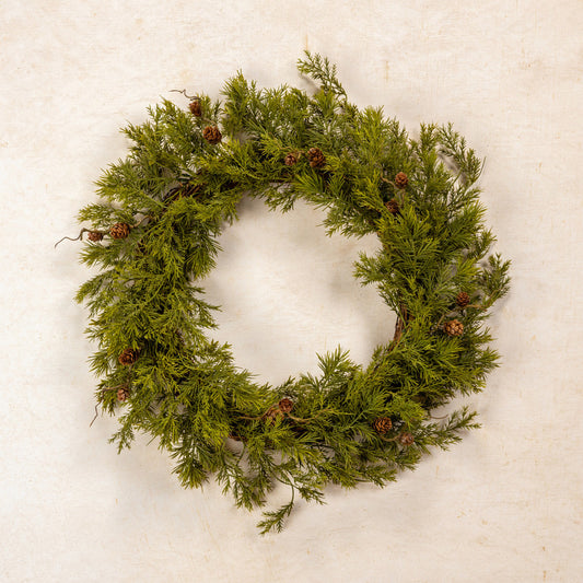 20" Pine w/ Pinecones Wreath