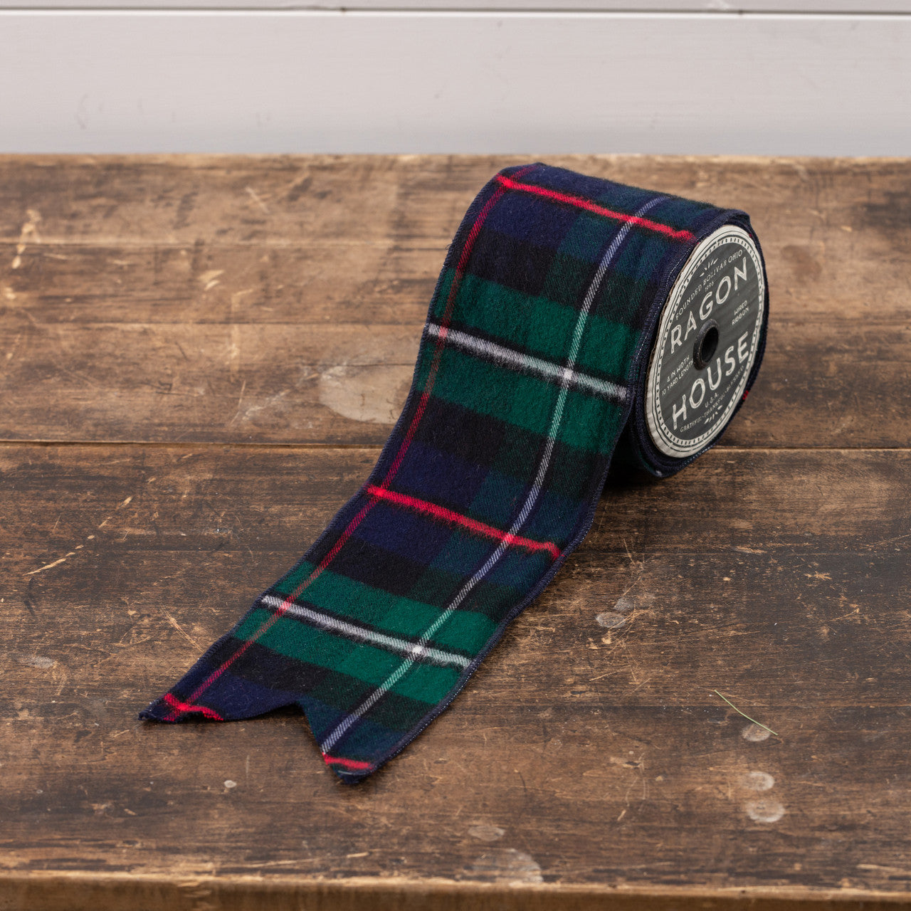 Green Tartan Velvet Ribbon