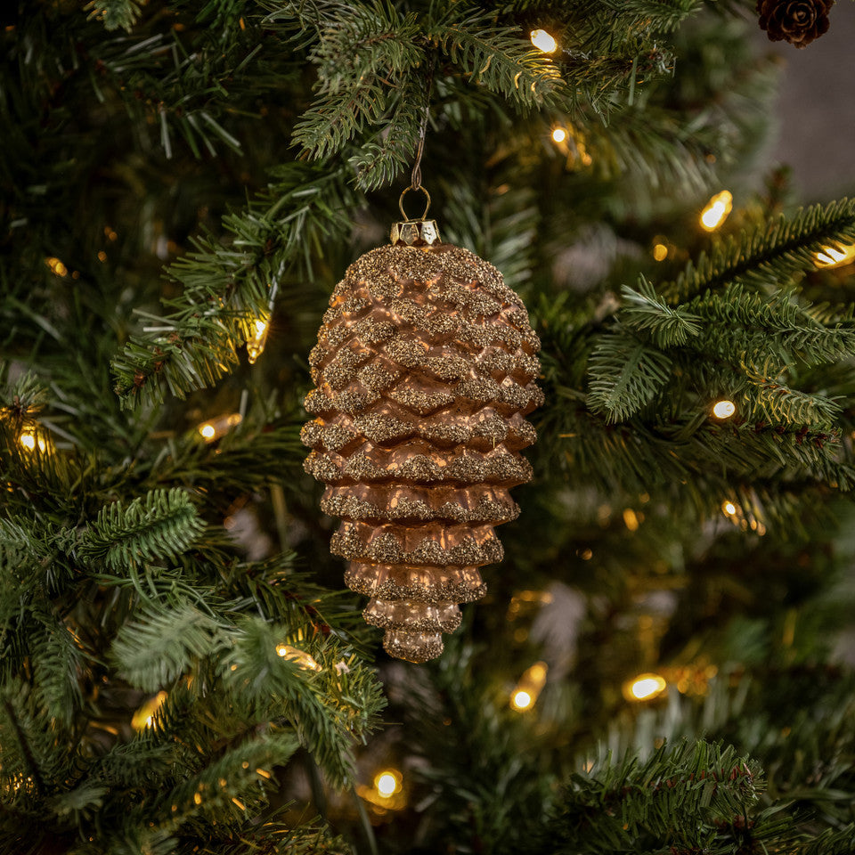 6.25" Gold Dusted Bronze Pinecone Ornament